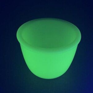 Vintage McKee Uranium Glass Custard Dish